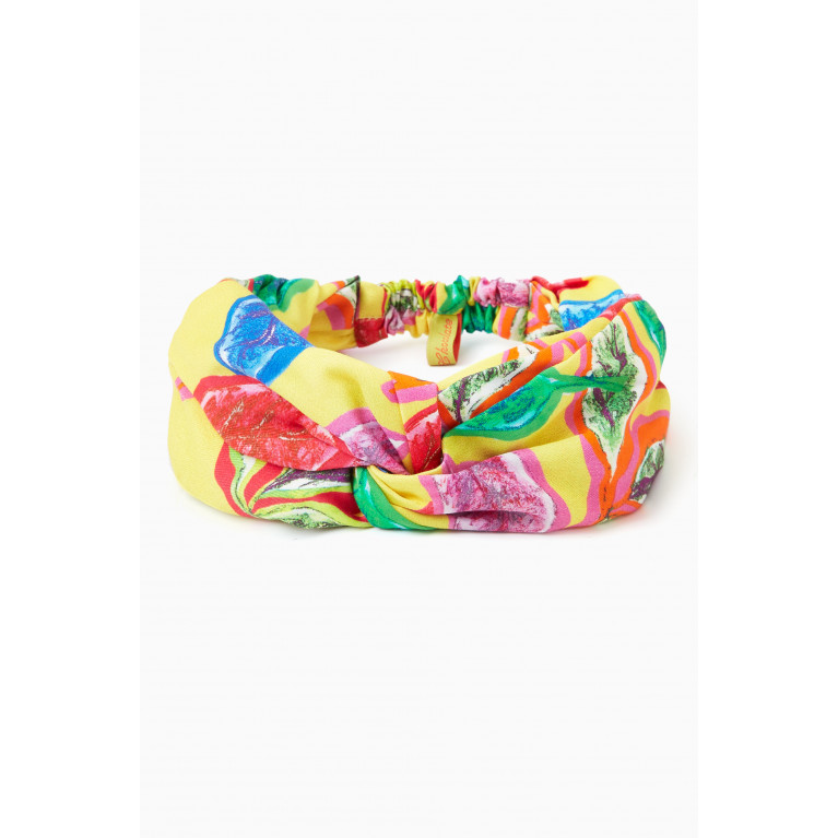 Pan con Chocolate - F-36 Floral Print Headband in Cotton