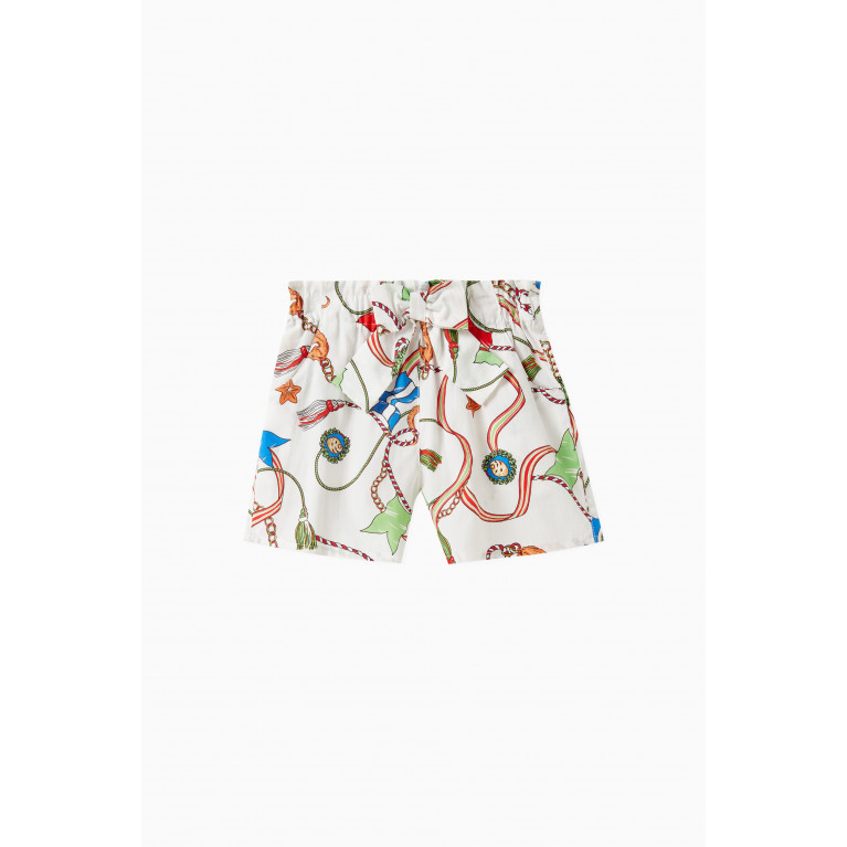 Pan con Chocolate - Ines Printed Shorts in Cotton