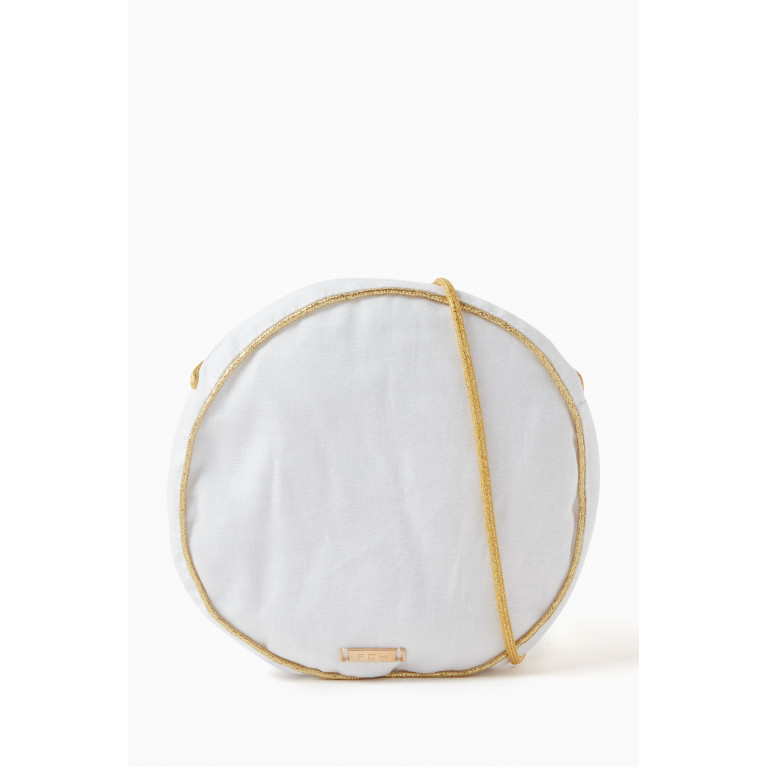 Pan con Chocolate - Katia Wild Print Round Bag in Linen