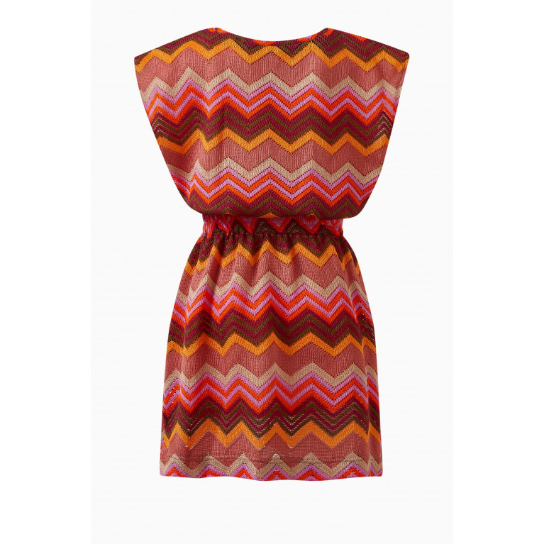 Pan con Chocolate - Nile Zag Zig Zag Knitted Dress in Polyester
