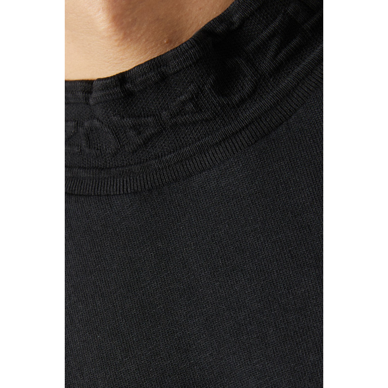 Acne Studios - Logo Collar T-shirt in Cotton Black