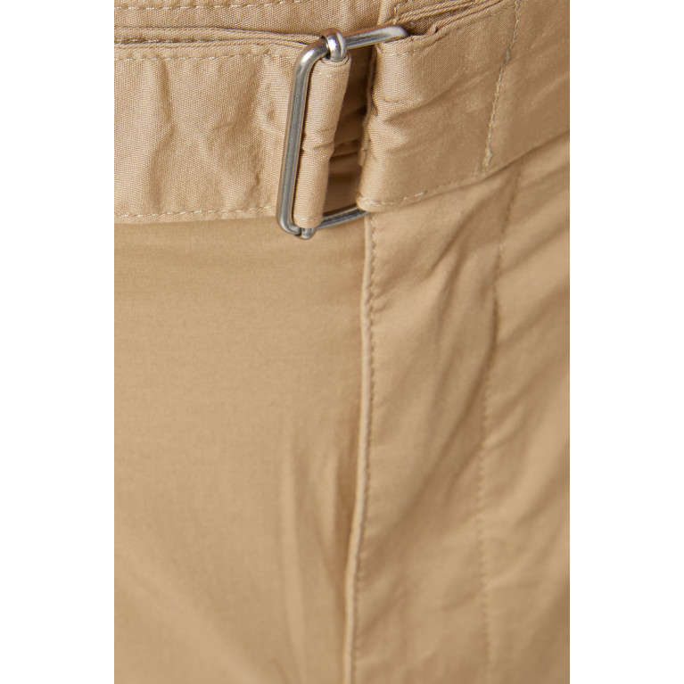 MICHAEL KORS - Belted Trousers in Cotton Stretch