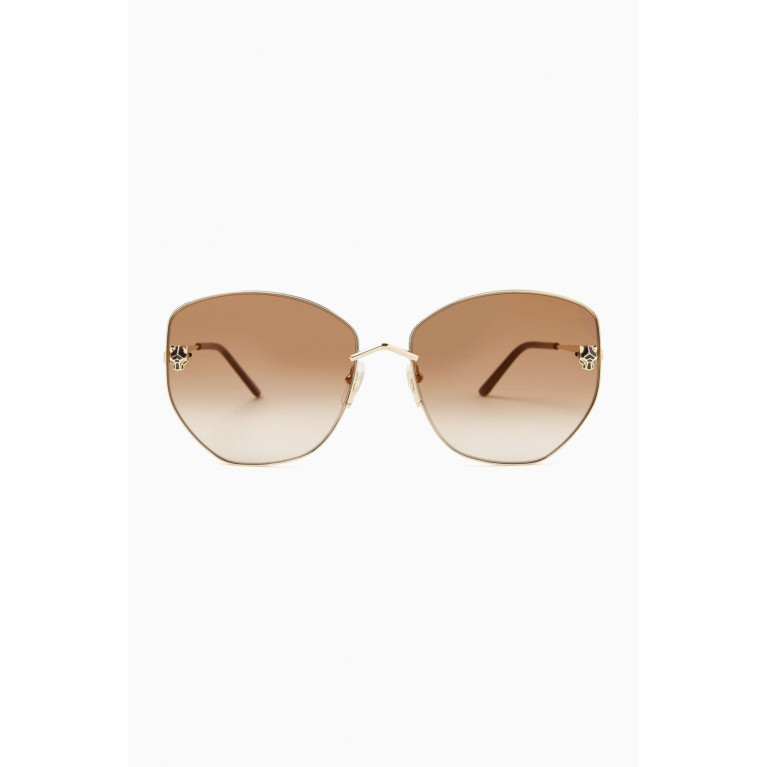 Cartier - Round Geometric Sunglasses in Metal