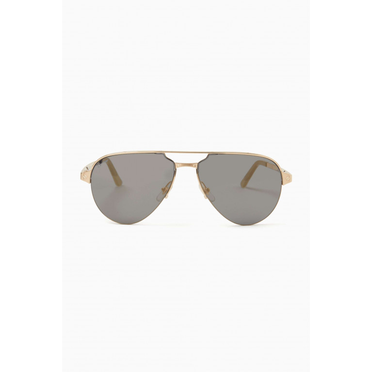 Cartier - Core Range Pilot Sunglasses in Metal