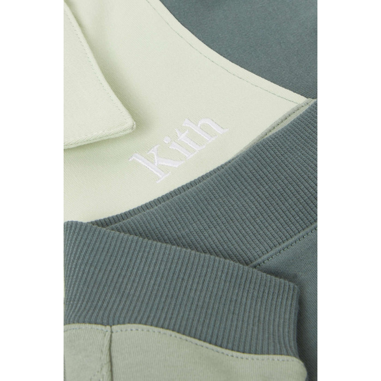 Kith - Graham Colorblocked Polo Shirt in Cotton-interlock Fabric Green