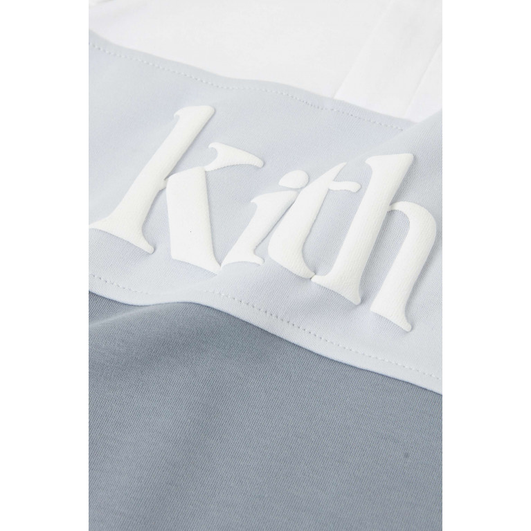 Kith - Graham Colourblock Polo Bodysuit in Cotton-interlock Fabric Blue