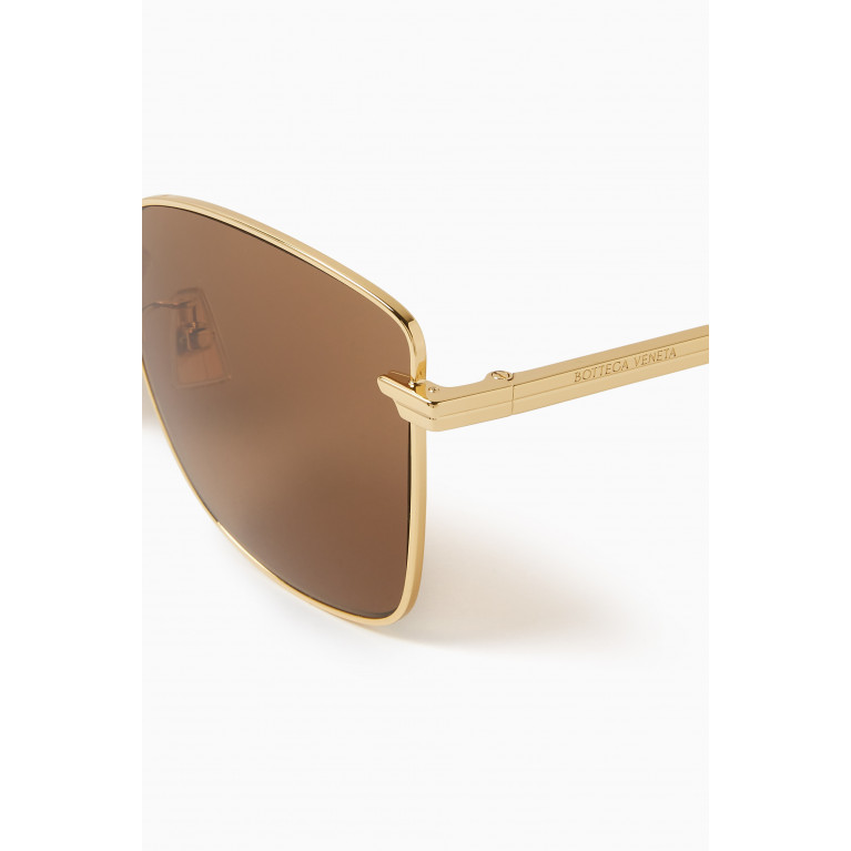 Bottega Veneta - Classic Square Sunglasses in Metal