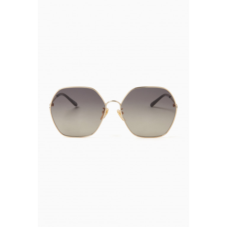 Chloé - Stora Tinted Oversized Sunglasses in Metal