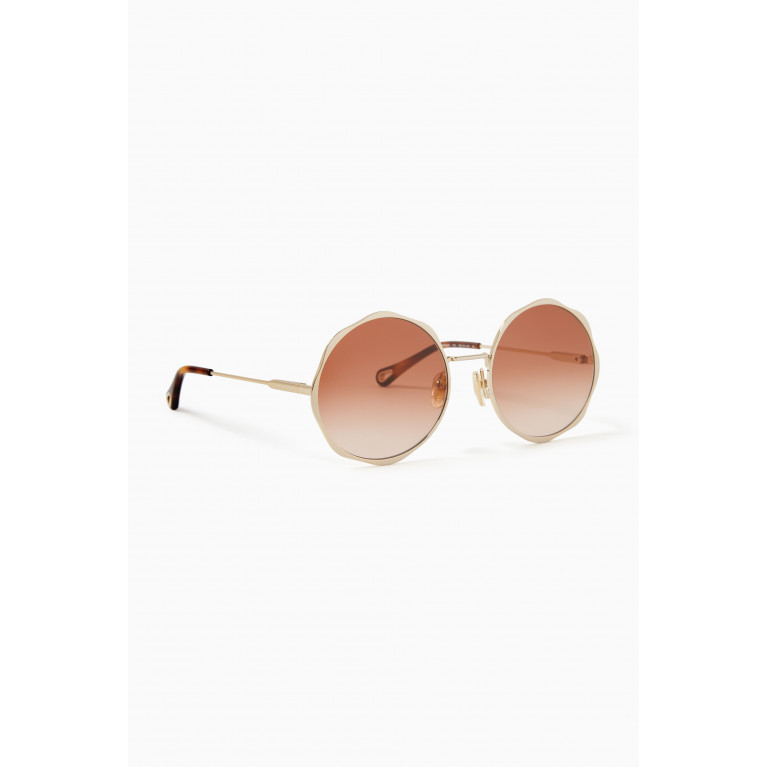 Chloé - Honore Round Sunglasses in Metal