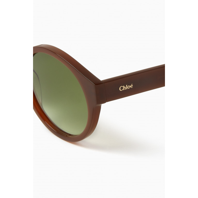 Chloé - Xena Round Sunglasses in Lower-impact Acetate
