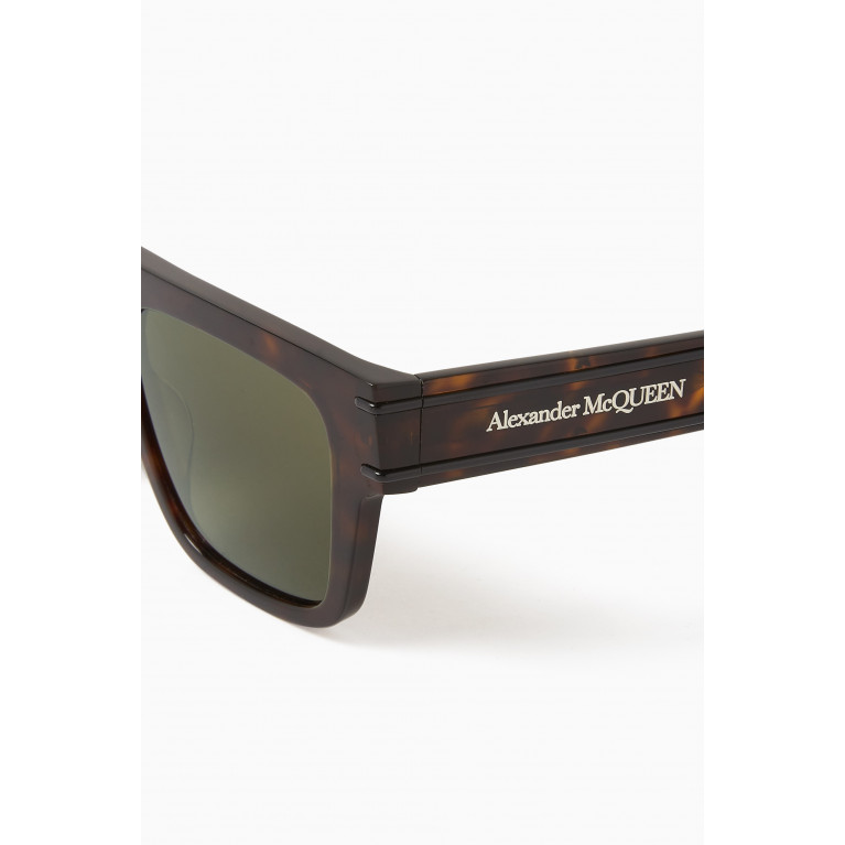Alexander McQueen - Rectangle Sunglasses in Recycled Acetate