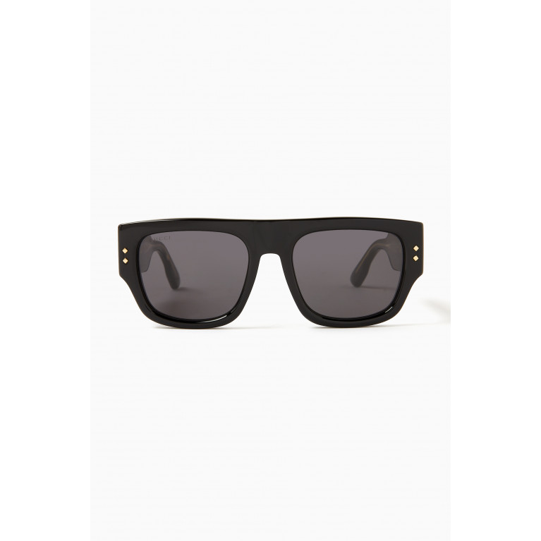 Gucci - Rectangle Sunglasses in Recycled Acetate