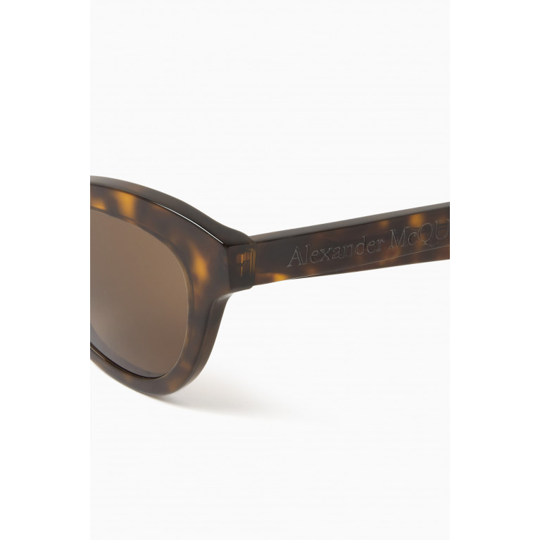 Alexander McQueen - Havana Cat-eye Sunglasses in Recycled Acetate