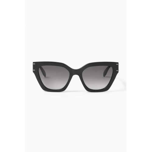 Alexander McQueen - Engraved Logo Rectangular Sunglasses in Recycled Acetate