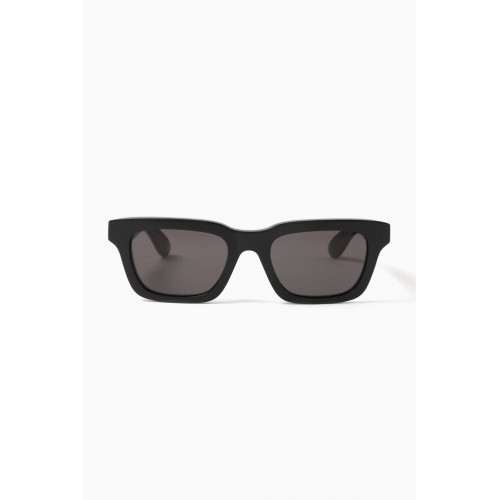 Alexander McQueen - Embossed Logo Rectangle Sunglasses in Recycled Acetate