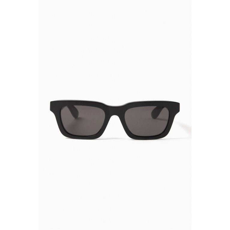 Alexander McQueen - Embossed Logo Rectangle Sunglasses in Recycled Acetate