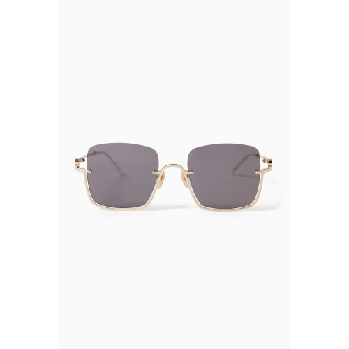 Gucci - XL Square Sunglasses in Metal