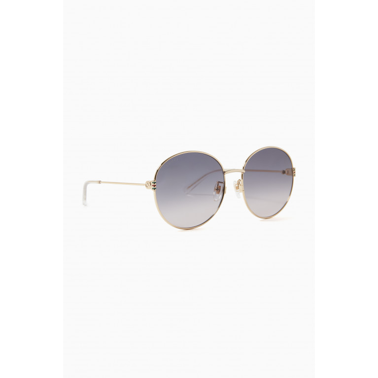 Gucci - Round Sunglasses in Metal