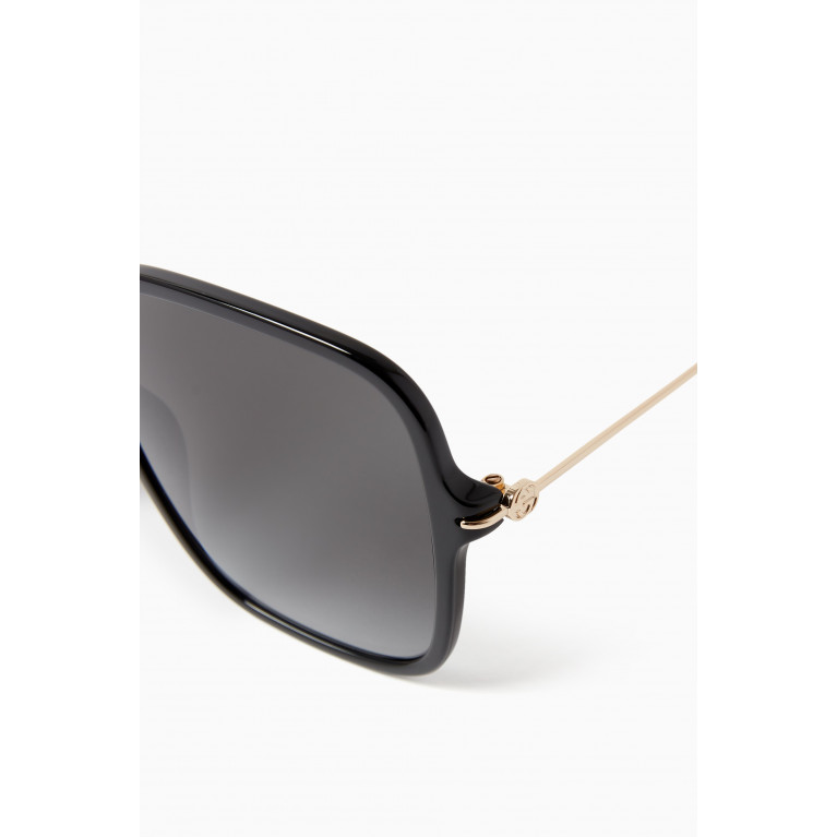 Gucci - Oversized Square Sunglasses in Acetate & Metal