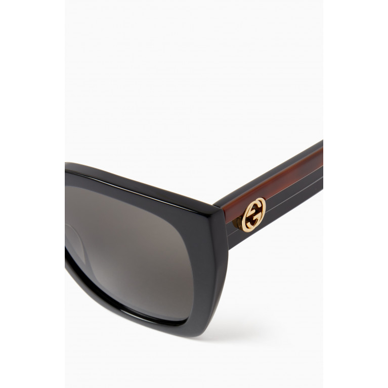 Gucci - Oversized Cat-eye Sunglasses in Recycled Acetate