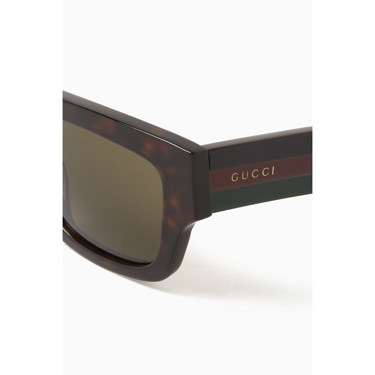 Gucci - Square Sunglasses in Recycled Acetate
