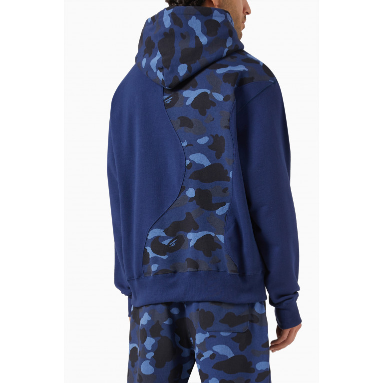 A Bathing Ape - Colour Camo College Relaxed-fit Hoodie in Cotton Blue