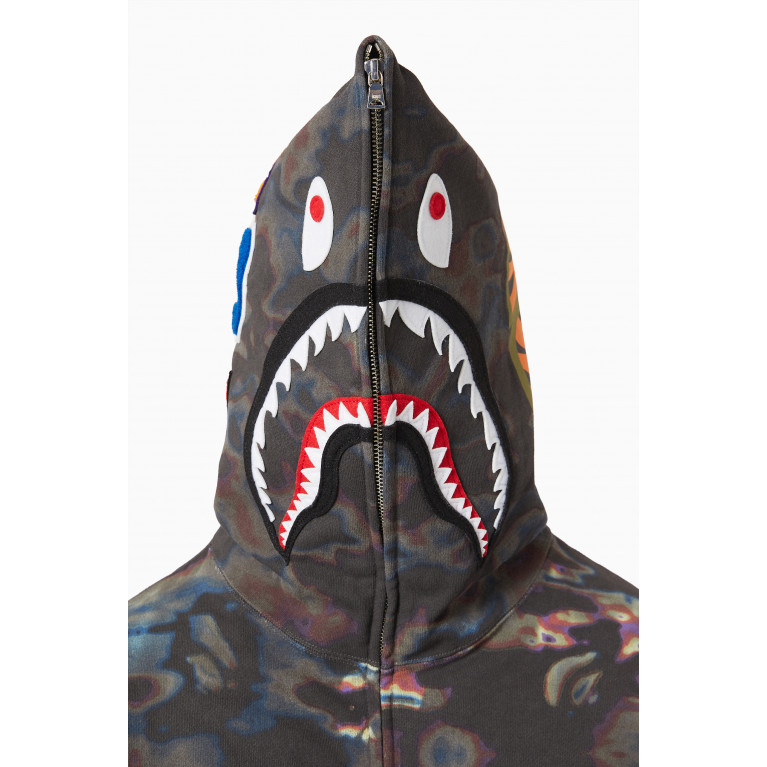 A Bathing Ape - Thermography Shark Full-zip Hoodie in Cotton-terry