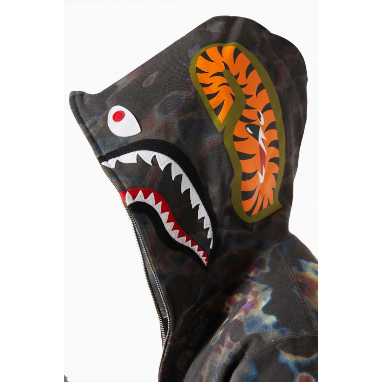 A Bathing Ape - Thermography Shark Full-zip Hoodie in Cotton-terry