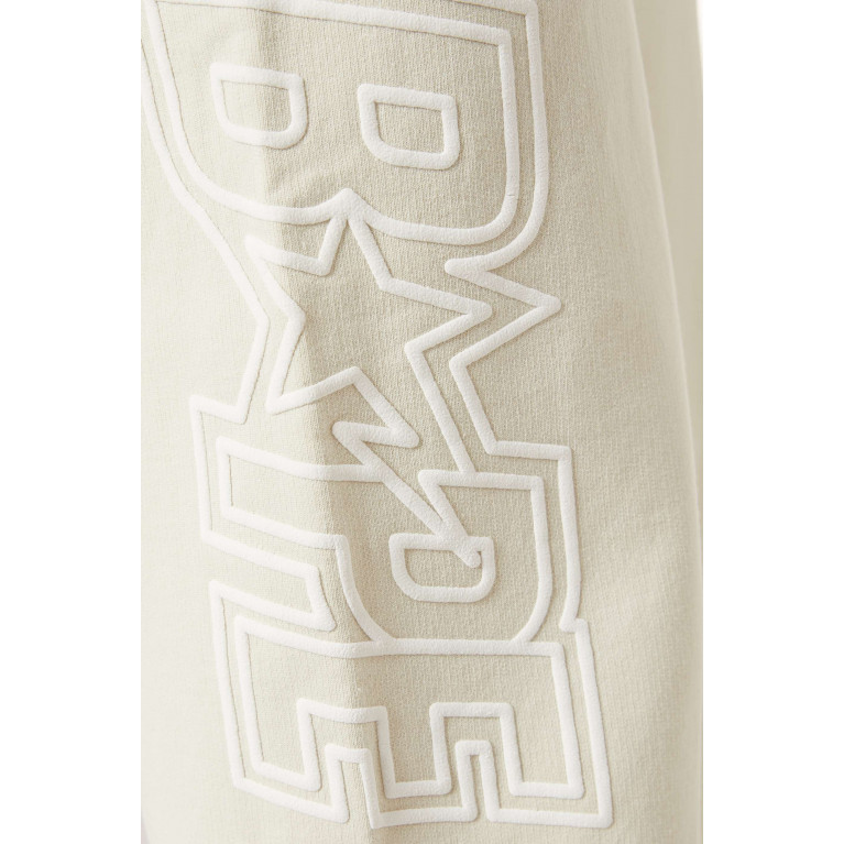 A Bathing Ape - Logo Patchwork Sweatpants in Cotton Fleece White