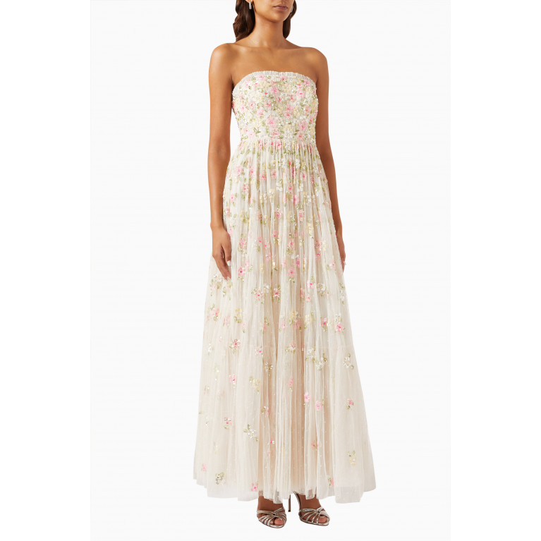 Needle & Thread - Freesia Sequin-embellished Strapless Gown in Tulle
