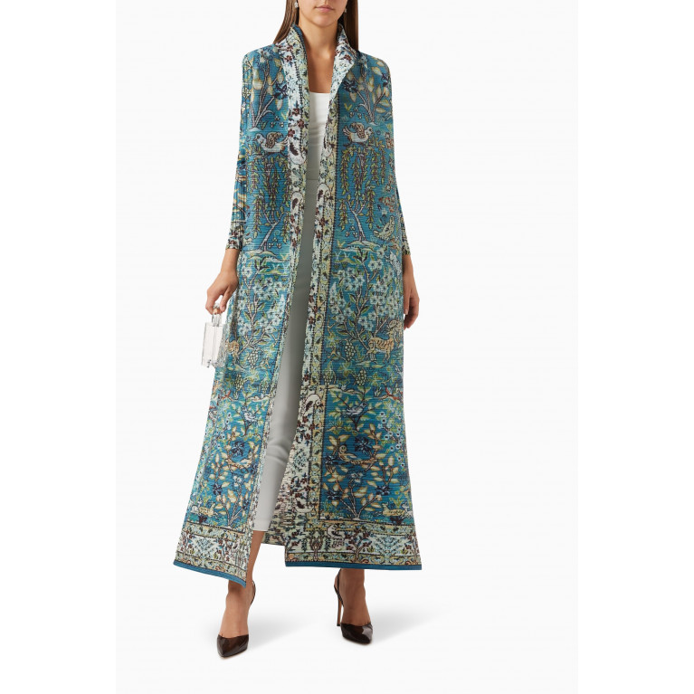 Kaf by Kaf - Printed Abaya in Plisse Fabric