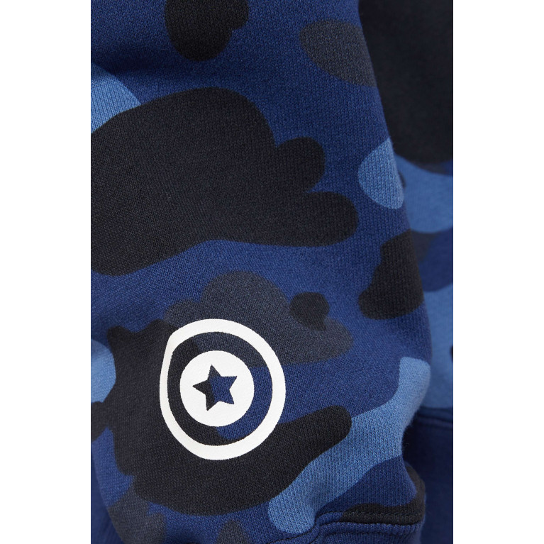 A Bathing Ape - Color Camo Shark Hoodie in Cotton Blue