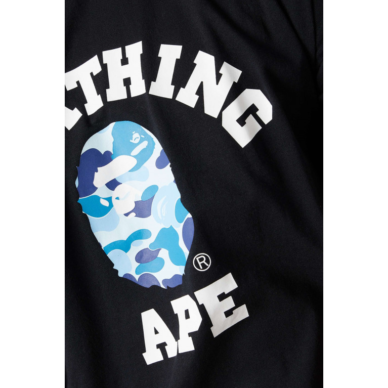 A Bathing Ape - ABC Camo College T-shirt in Cotton Black