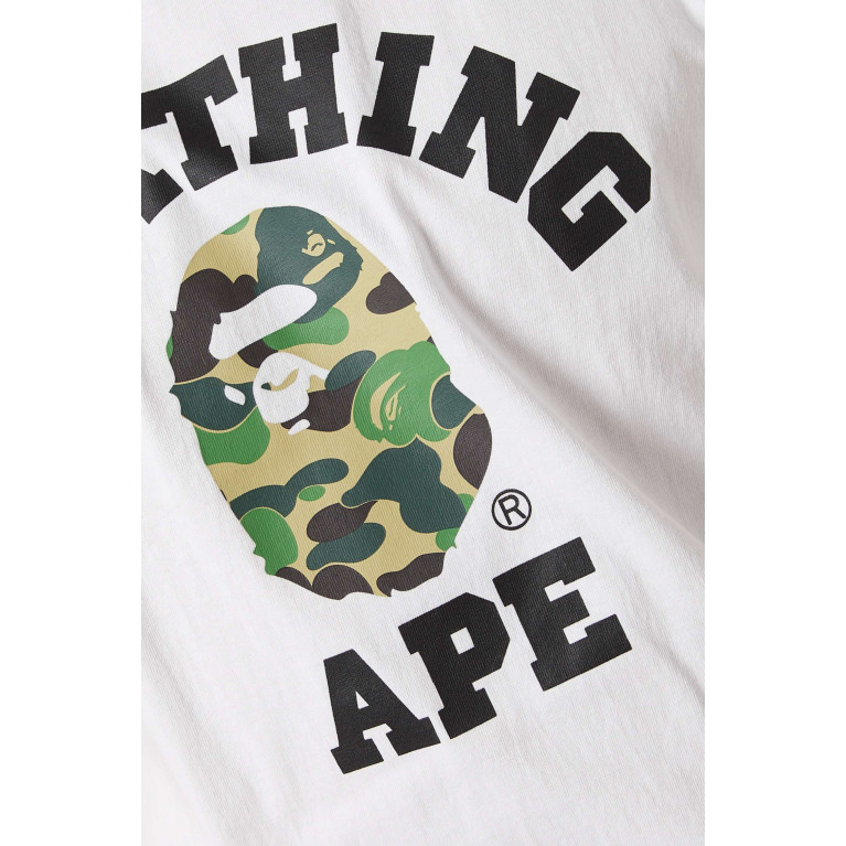 A Bathing Ape - ABC Camo College T-shirt in Cotton White