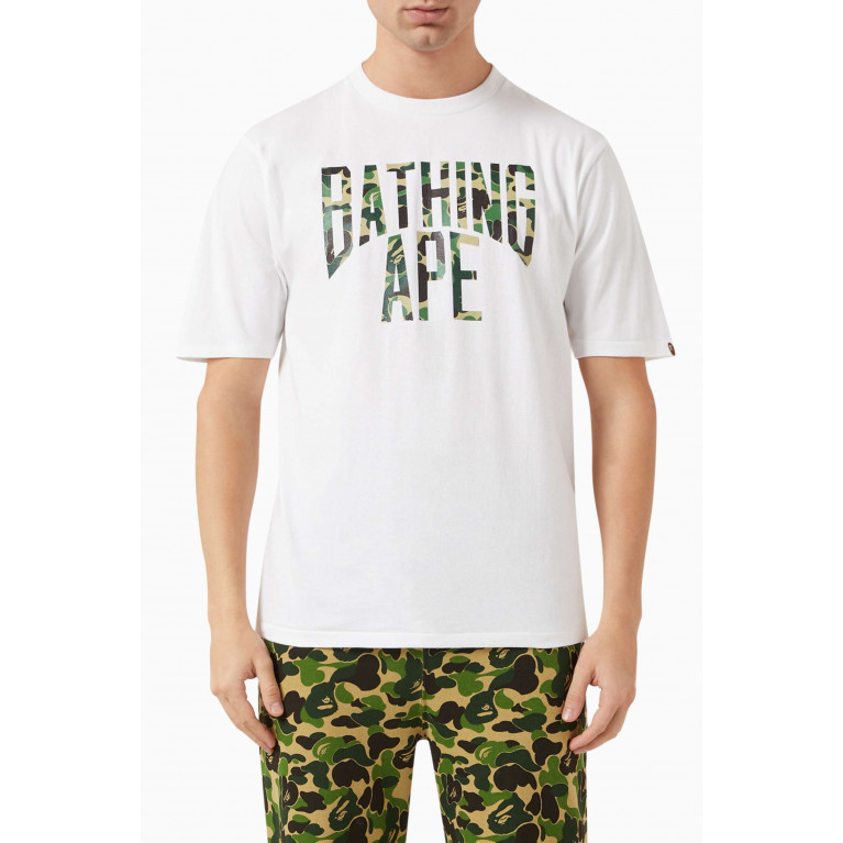 A Bathing Ape - Camo NYC Logo T-shirt in Cotton