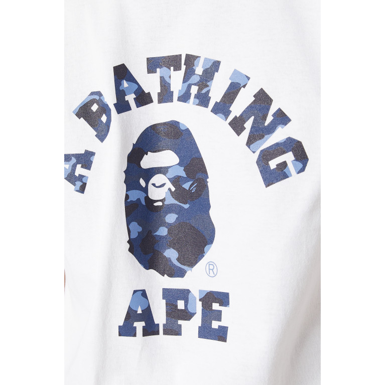 A Bathing Ape - Colour Camo College T-shirt in Cotton-jersey