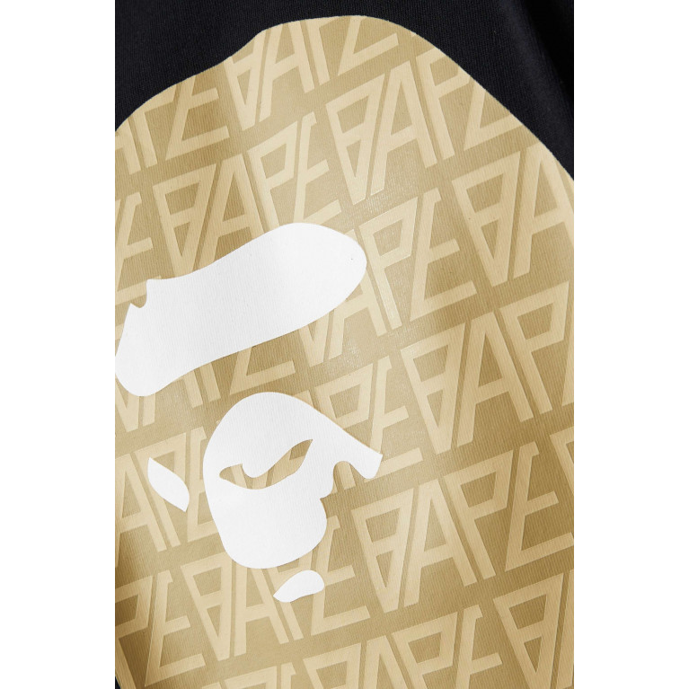 A Bathing Ape - BAPE Logo Monogram T-shirt in Cotton Black