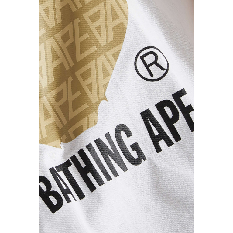 A Bathing Ape - BAPE Logo Monogram T-shirt in Cotton White