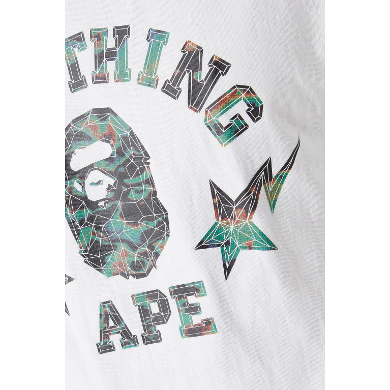 A Bathing Ape - Thermography Polygon College T-shirt in Cotton-jersey