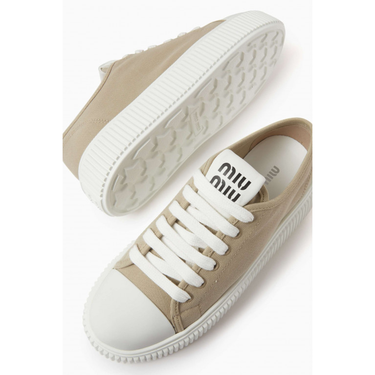 Miu Miu - Chunky Low-top Sneakers in Denim