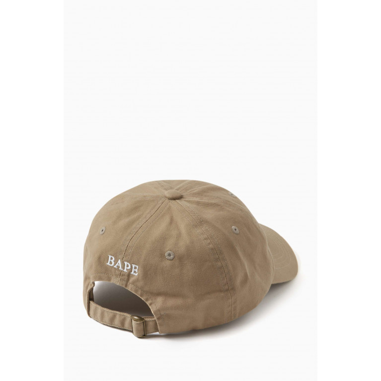 A Bathing Ape - One Point Panel Baseball Cap in Twill Neutral