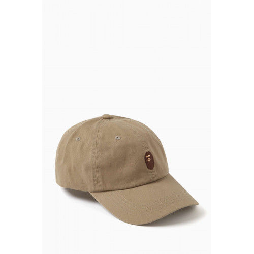 A Bathing Ape - One Point Panel Baseball Cap in Twill Neutral