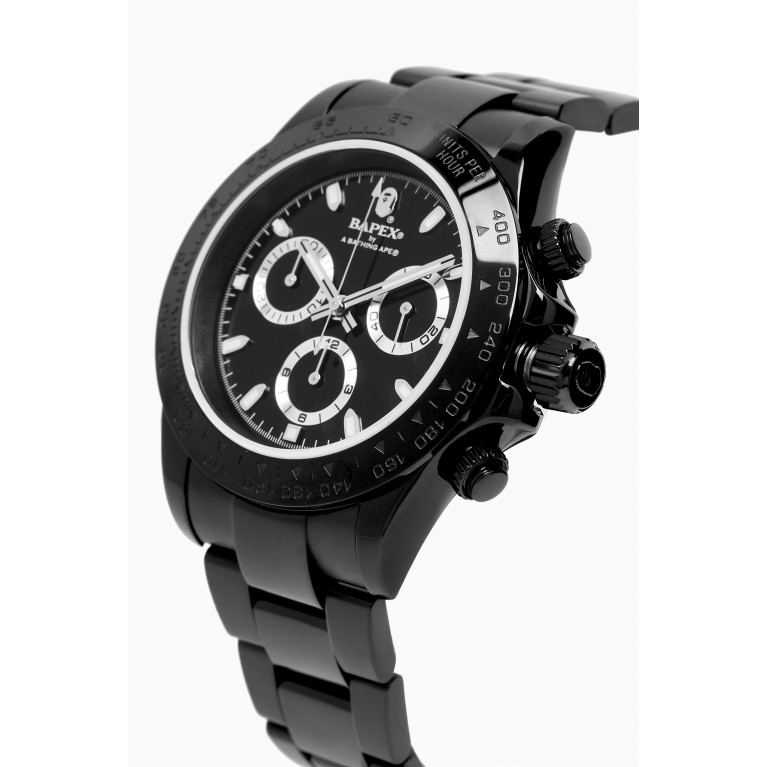 A Bathing Ape - Classic Type 4 BAPEX® Quartz Chronograph Stainless Steel Watch, 40mm