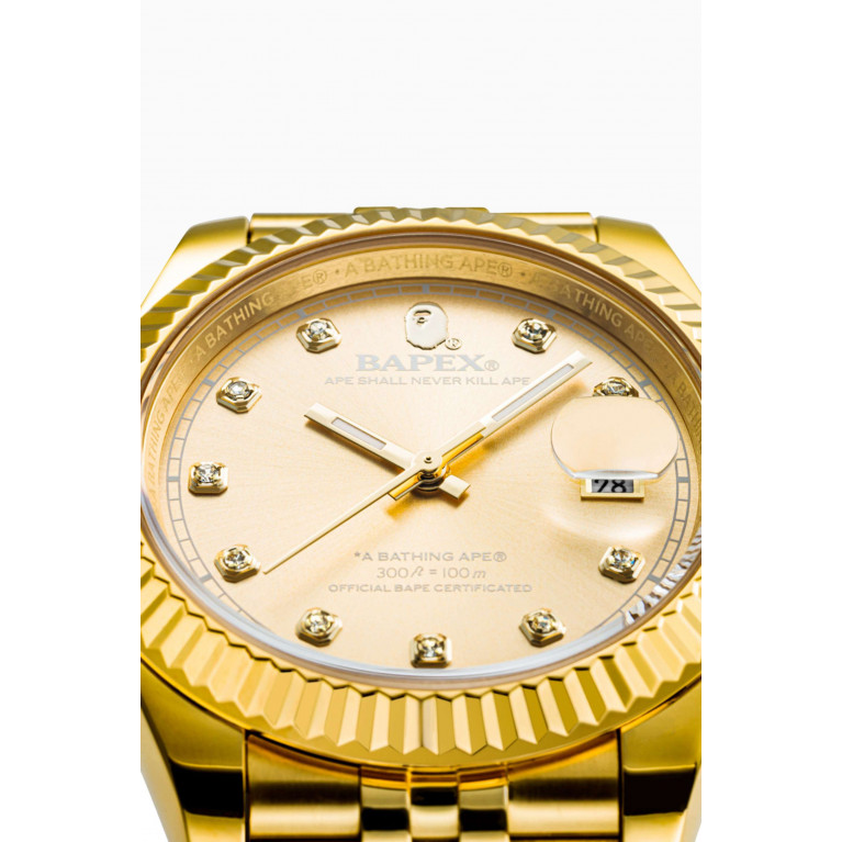 A Bathing Ape - Type 1 BAPEX® Quartz Stainless Steel Watch, 42mm Gold