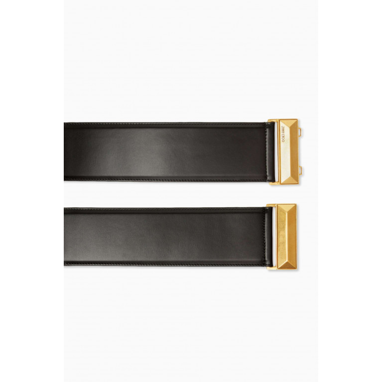 Jimmy Choo - Diamond Lock Belt in Polished Leather