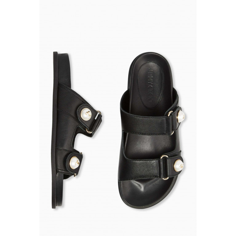 Jimmy Choo - Fayence Sandals in Smooth Leather Black