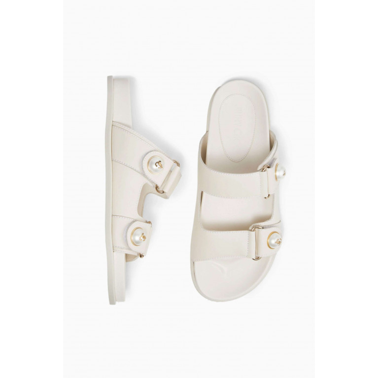 Jimmy Choo - Fayence Sandals in Smooth Leather Neutral