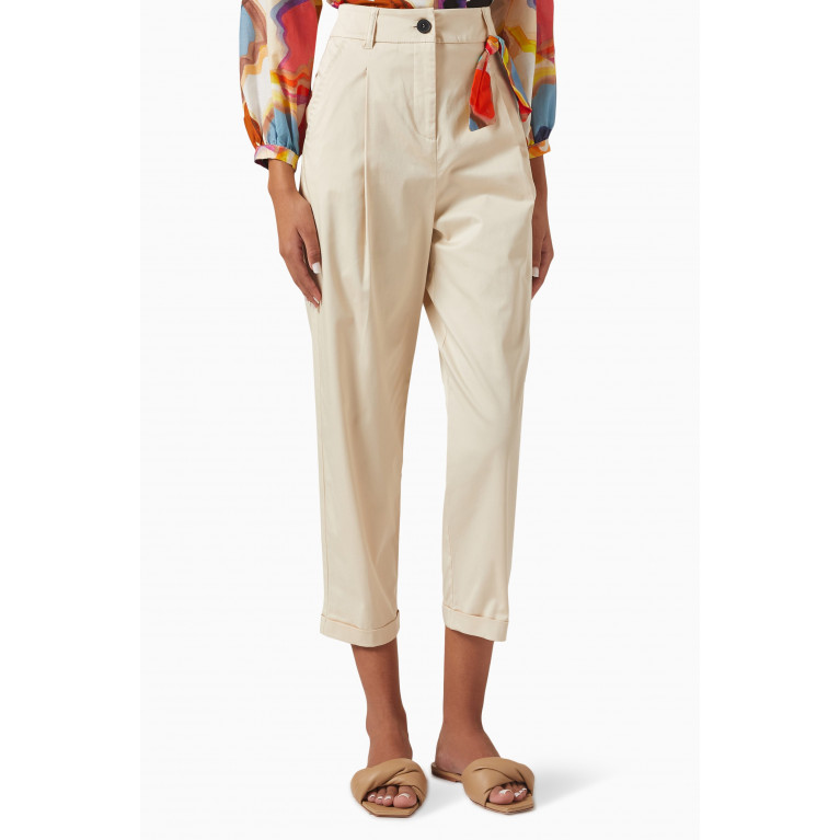 Marella - Cropped Pants in Stretch-cotton
