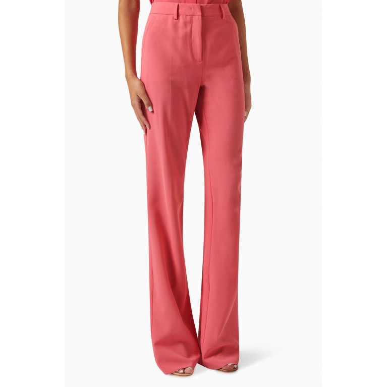 Marella - Straight-fit Pants in Stretch-canvas Pink