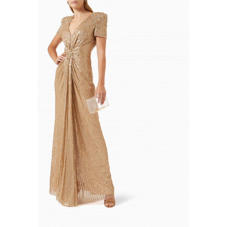 Jenny Packham - Momoka Embellished Maxi Dress in Tulle